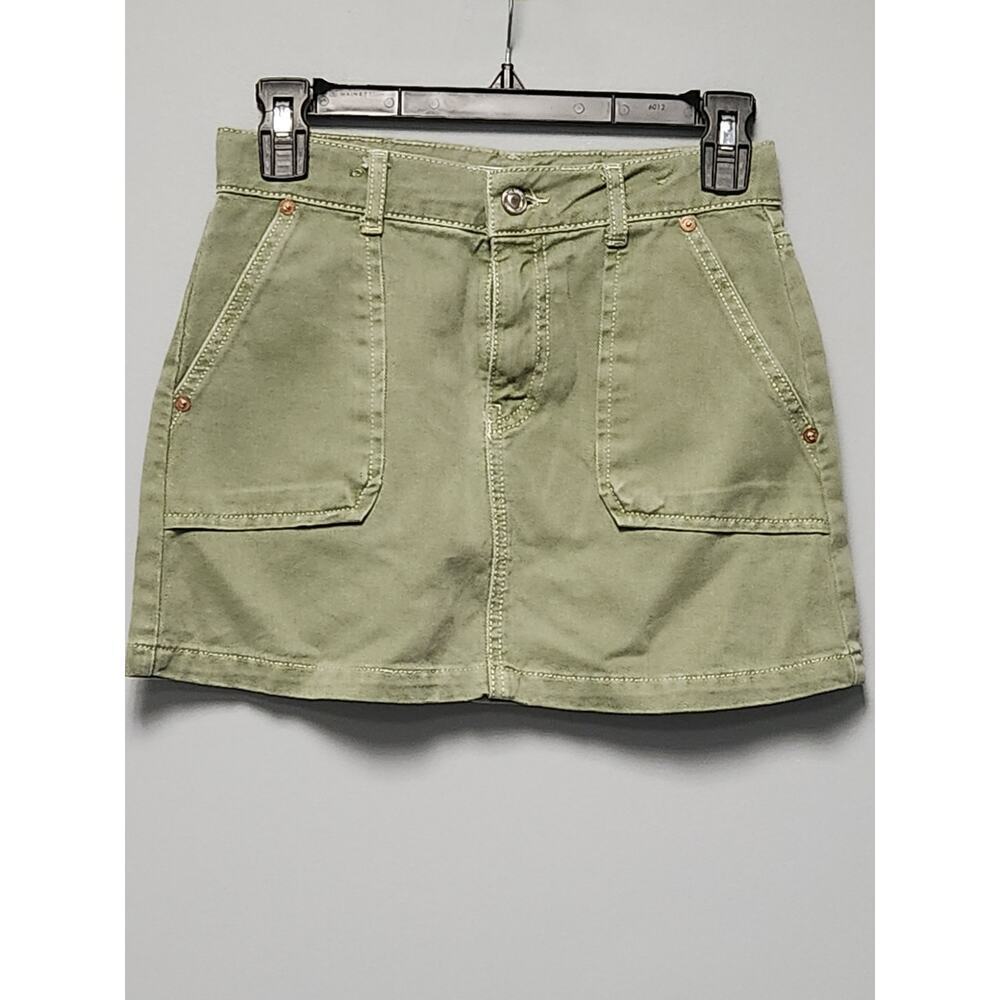 Zara Mini Skirt Kids 13-14 NWOT Olive/Green Denim